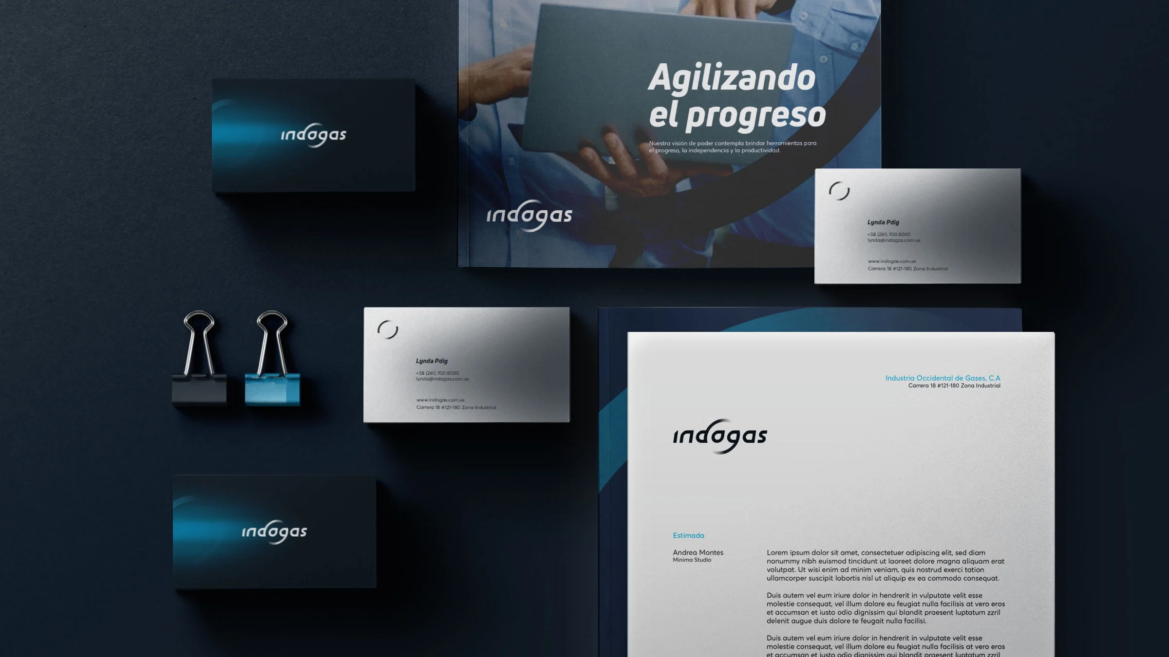 Papelería corporativa de Indogas