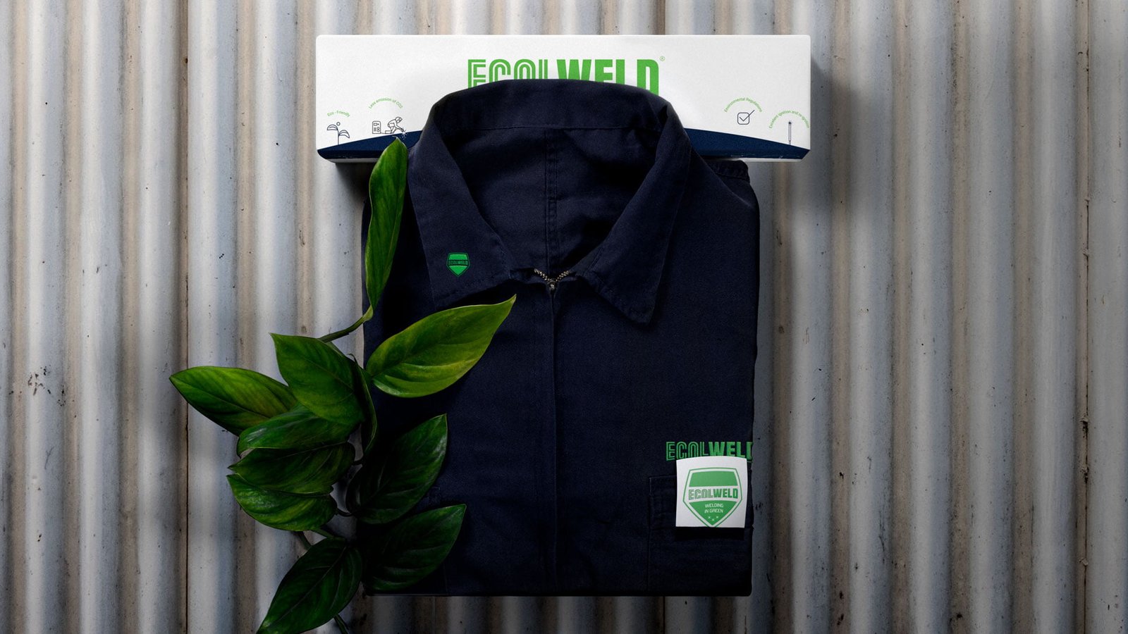 Uniforme y empaque de producto marca Ecolweld